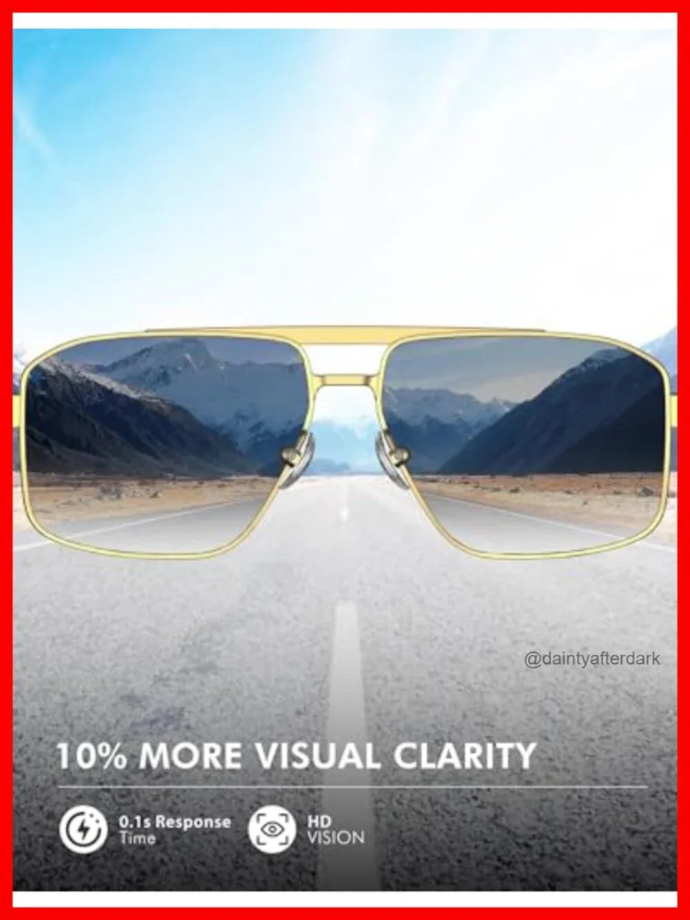 Polarized Aviator Sunglasses for Men Women Square UV400 Protection Anti-Glare